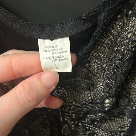 Black Lace Shapewear Bodysuit - Picture 2 of 3